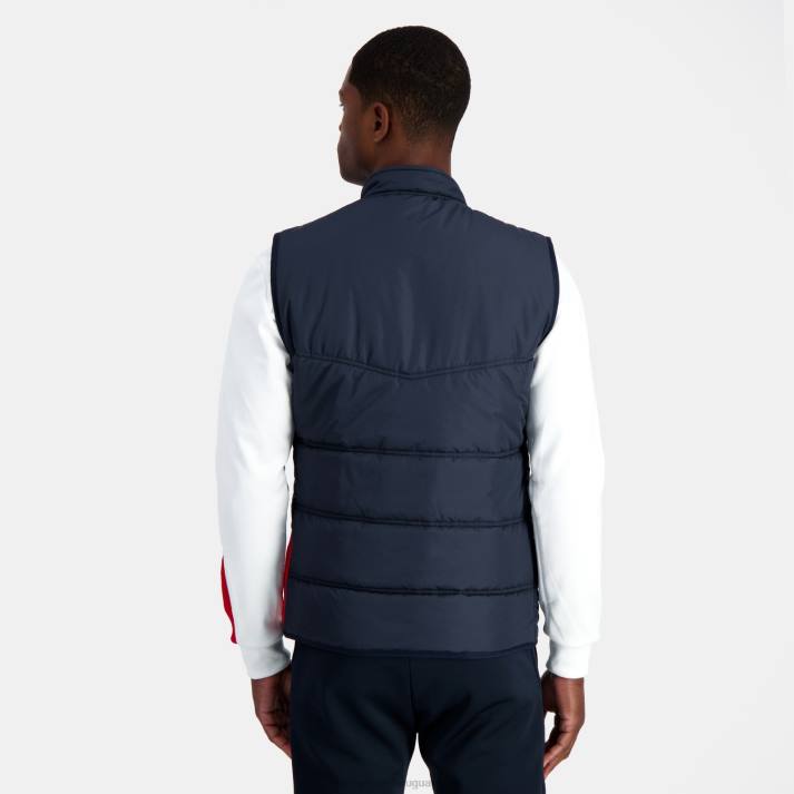 ropa XFVP118 hombres Le Coq Sportif chaqueta sin mangas unisex azul