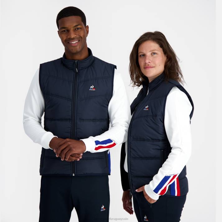 ropa XFVP118 hombres Le Coq Sportif chaqueta sin mangas unisex azul