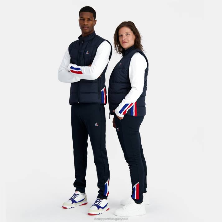 ropa XFVP118 hombres Le Coq Sportif chaqueta sin mangas unisex azul