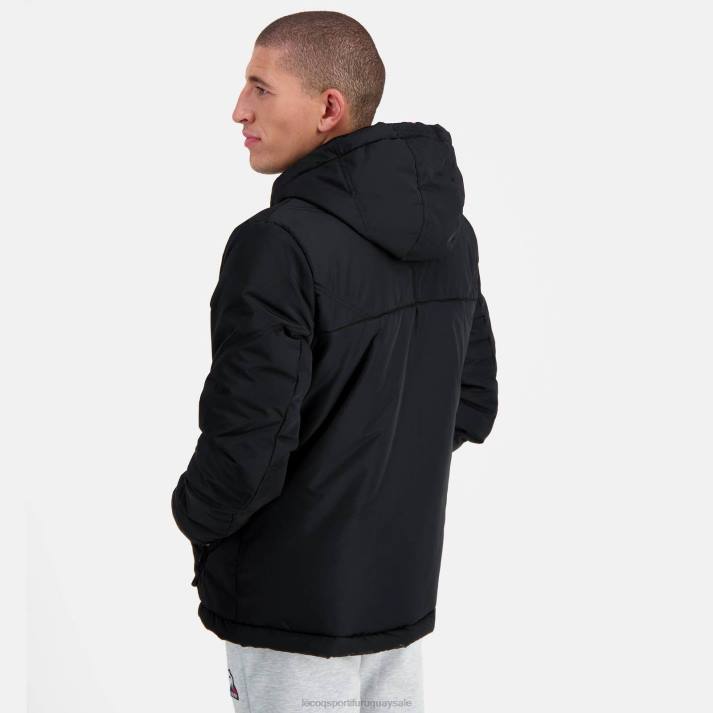 ropa XFVP480 hombres Le Coq Sportif chaqueta negra