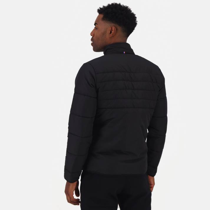 ropa XFVP481 hombres Le Coq Sportif chaqueta negra