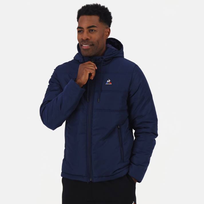 ropa XFVP482 hombres Le Coq Sportif chaqueta azul