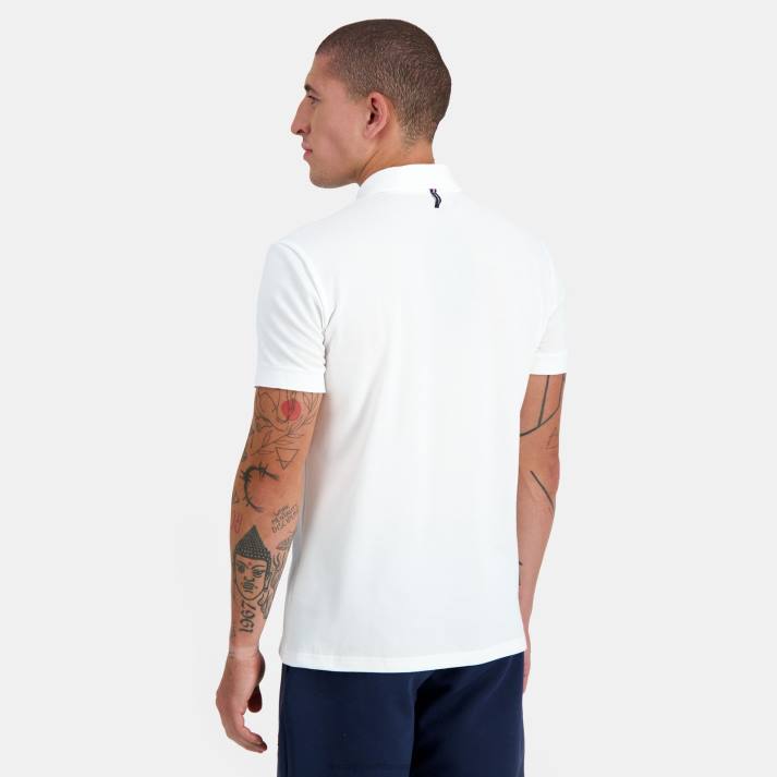 ropa XFVP124 hombres Le Coq Sportif polo blanco