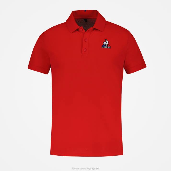 ropa XFVP126 hombres Le Coq Sportif polo rojo