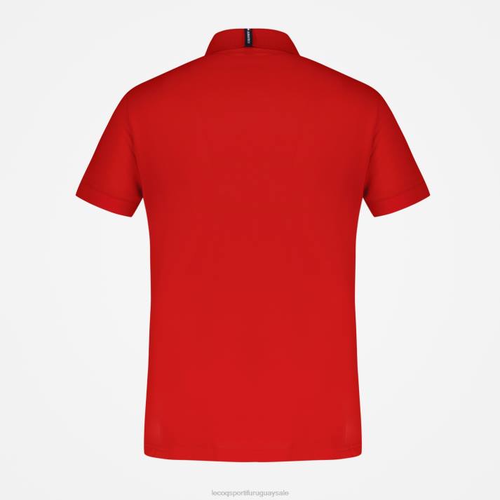 ropa XFVP126 hombres Le Coq Sportif polo rojo