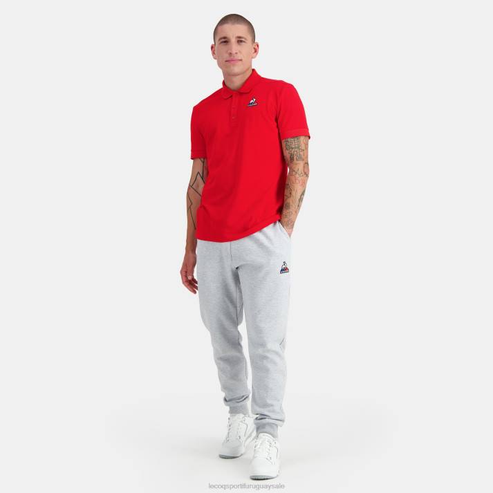 ropa XFVP126 hombres Le Coq Sportif polo rojo
