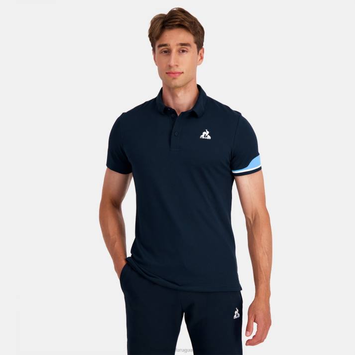 ropa XFVP132 hombres Le Coq Sportif polo azul