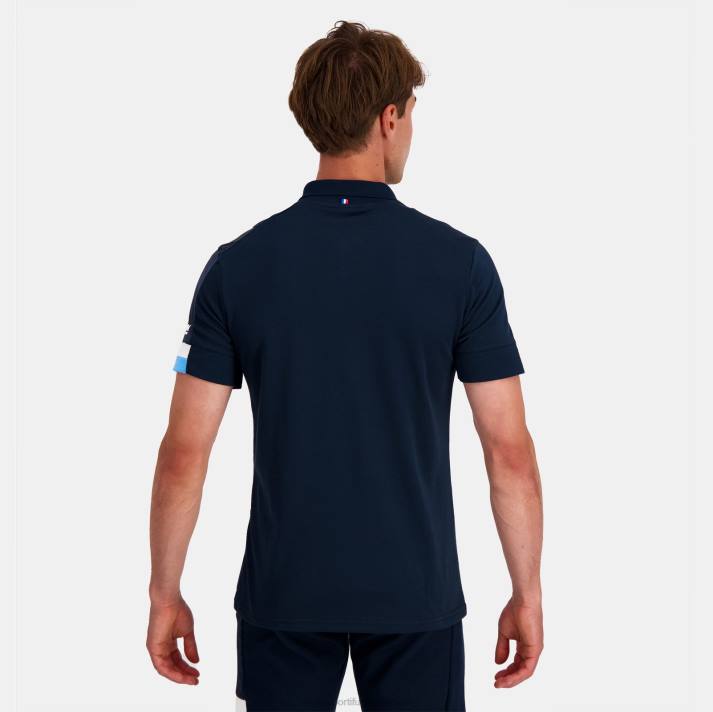 ropa XFVP135 hombres Le Coq Sportif polo azul