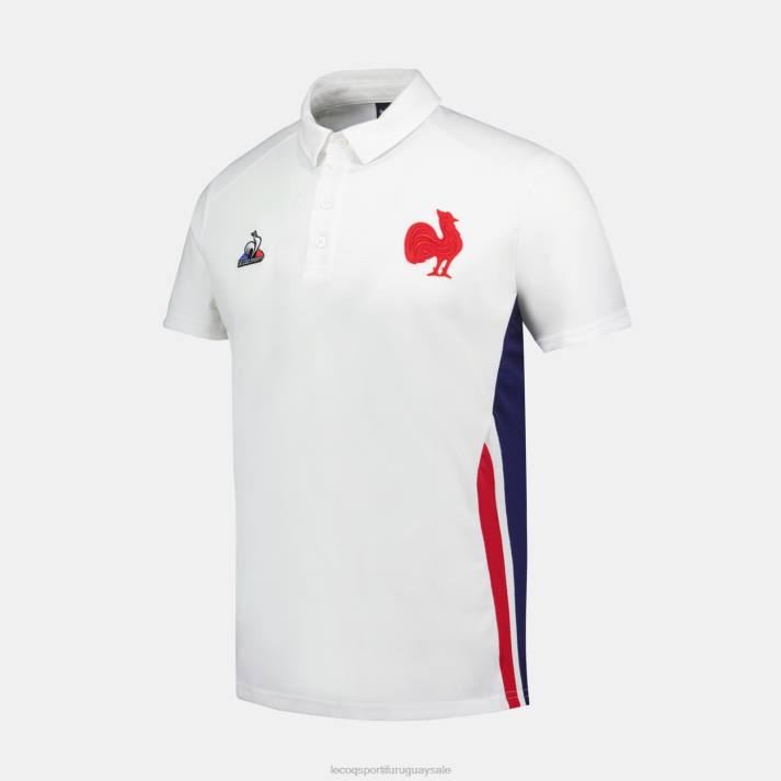 ropa XFVP137 hombres Le Coq Sportif polo blanco