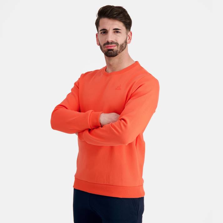 ropa XFVP14 hombres Le Coq Sportif sudadera naranja
