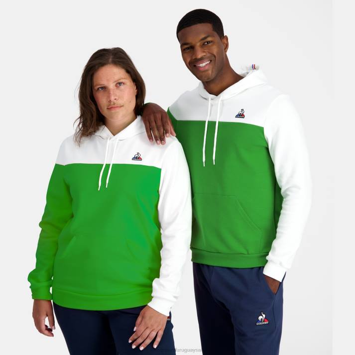 ropa XFVP17 hombres Le Coq Sportif sudadera con capucha verde