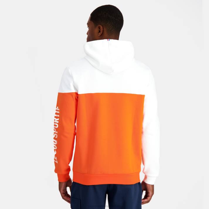 ropa XFVP18 hombres Le Coq Sportif sudadera con capucha naranja