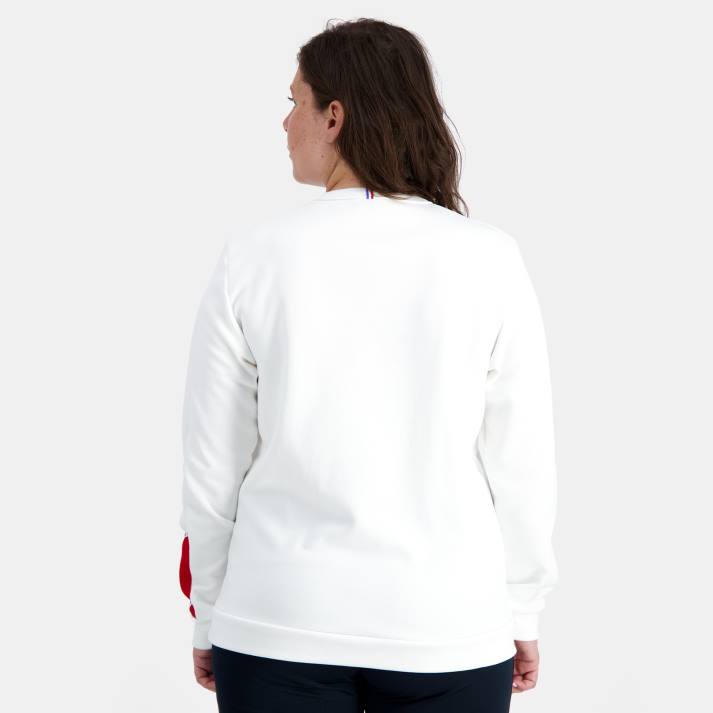 ropa XFVP1 hombres Le Coq Sportif sudadera blanca