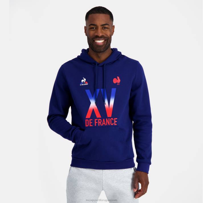 ropa XFVP25 hombres Le Coq Sportif sudadera con capucha - xv de france blue