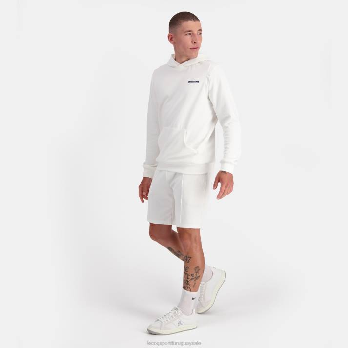 ropa XFVP2 hombres Le Coq Sportif sudadera con capucha blanca
