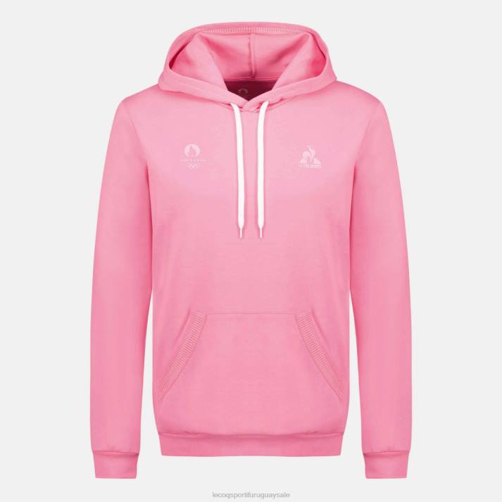 ropa XFVP30 hombres Le Coq Sportif sudadera con capucha rosa
