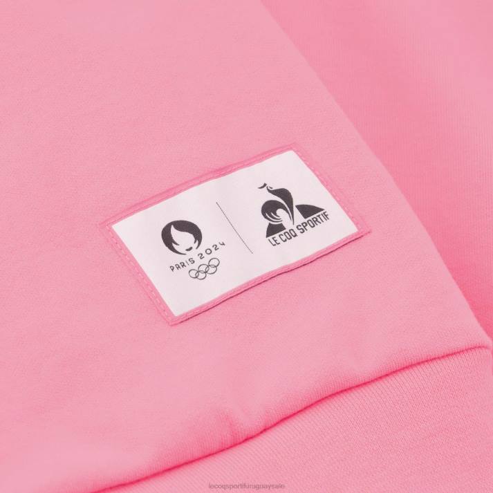 ropa XFVP30 hombres Le Coq Sportif sudadera con capucha rosa