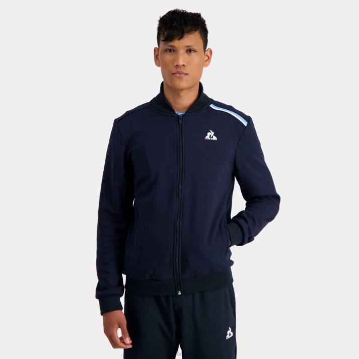 ropa XFVP34 hombres Le Coq Sportif sudadera con cremallera azul