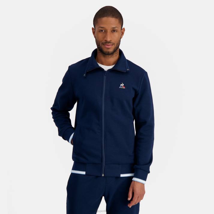 ropa XFVP433 hombres Le Coq Sportif sudadera con cremallera azul