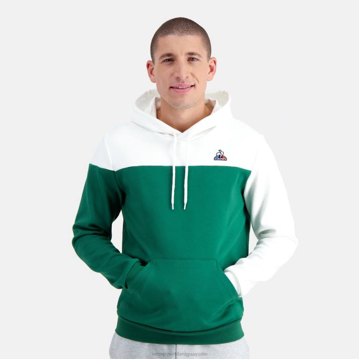 ropa XFVP436 hombres Le Coq Sportif sudadera con capucha verde
