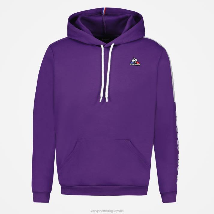 ropa XFVP442 hombres Le Coq Sportif sudadera con capucha violeta