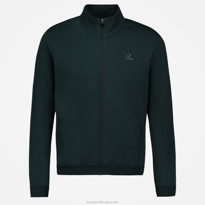 ropa XFVP463 hombres Le Coq Sportif sudadera con cremallera verde