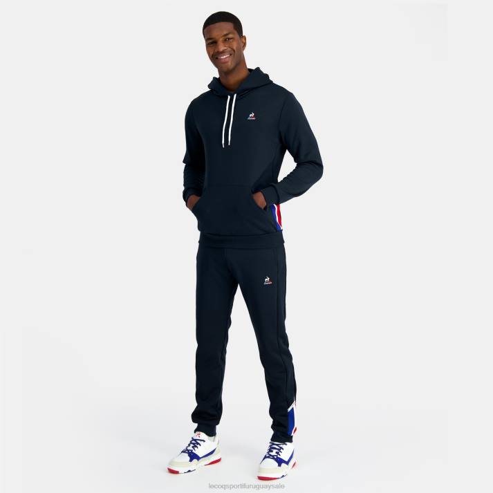 ropa XFVP4 hombres Le Coq Sportif sudadera con capucha azul