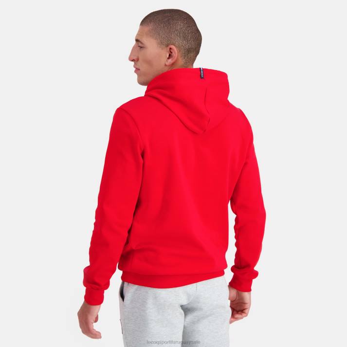 ropa XFVP59 hombres Le Coq Sportif sudadera con capucha roja