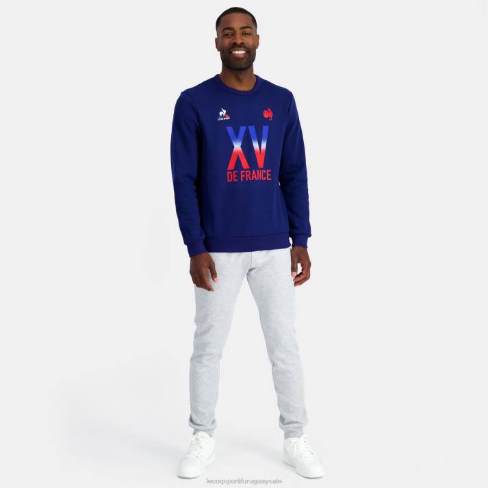ropa XFVP5 hombres Le Coq Sportif Sudadera - xv de france blue