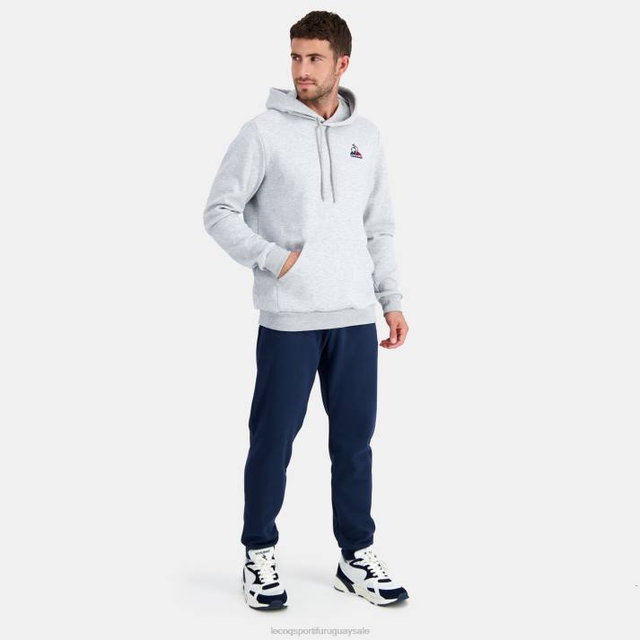 ropa XFVP63 hombres Le Coq Sportif sudadera con capucha gris