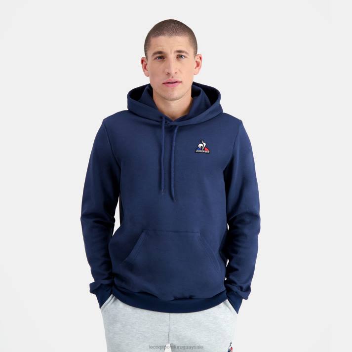 ropa XFVP64 hombres Le Coq Sportif sudadera con capucha azul