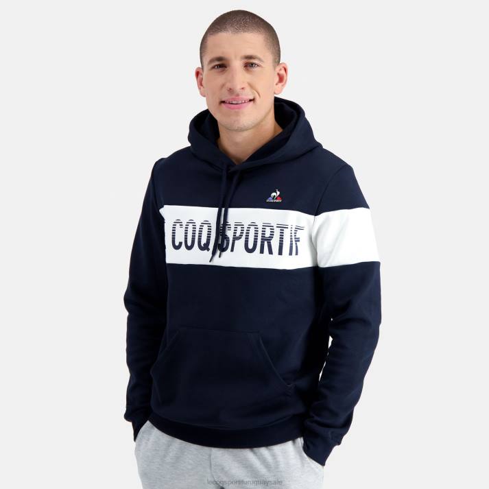 ropa XFVP67 hombres Le Coq Sportif sudadera con capucha azul