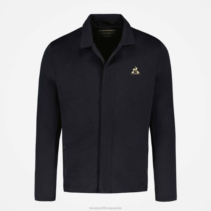 ropa XFVP73 hombres Le Coq Sportif chaqueta con cremallera negra