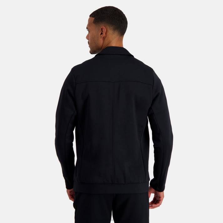 ropa XFVP73 hombres Le Coq Sportif chaqueta con cremallera negra