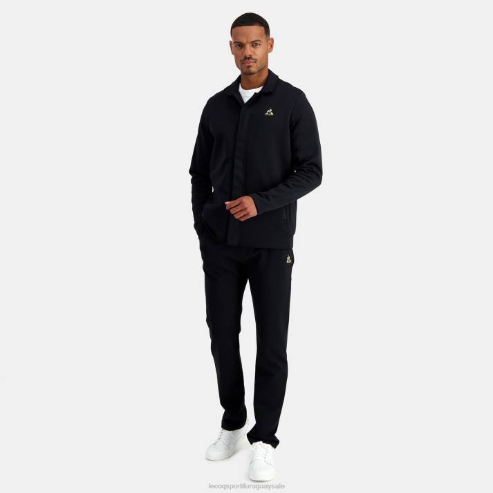 ropa XFVP73 hombres Le Coq Sportif chaqueta con cremallera negra