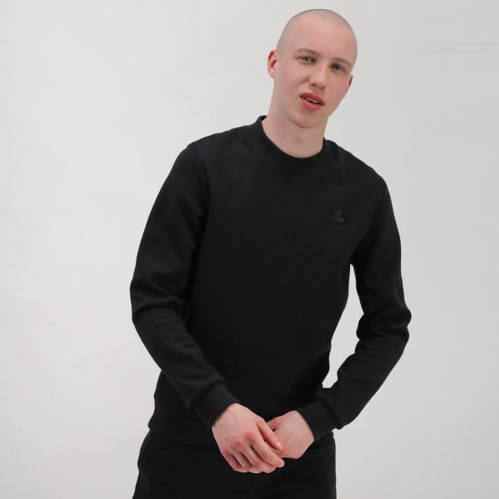 ropa XFVP79 hombres Le Coq Sportif sudadera negra