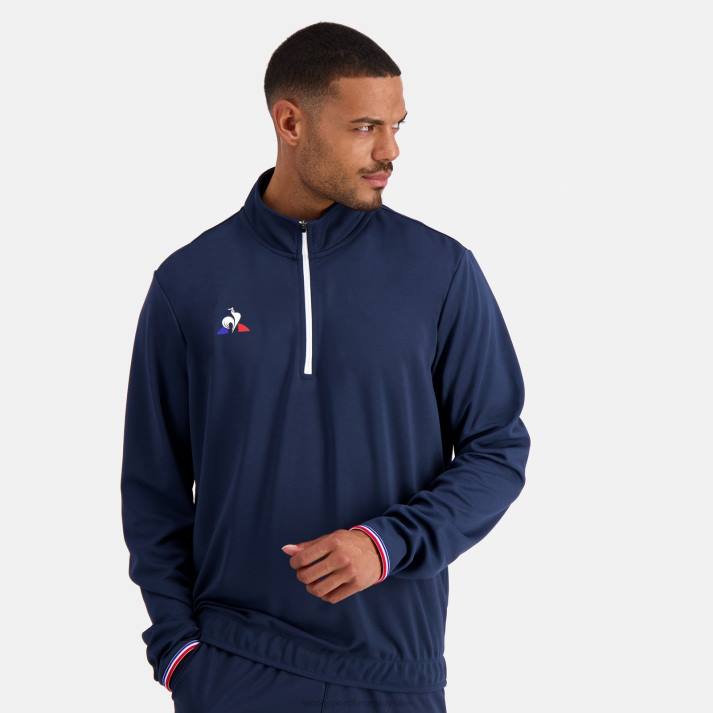 ropa XFVP81 hombres Le Coq Sportif sudadera azul