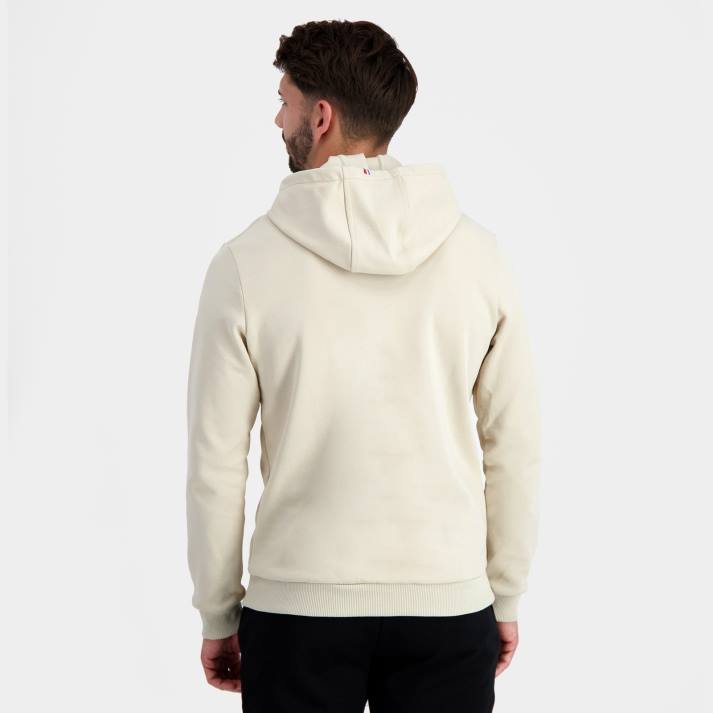 ropa XFVP9 hombres Le Coq Sportif sudadera con capucha marrón