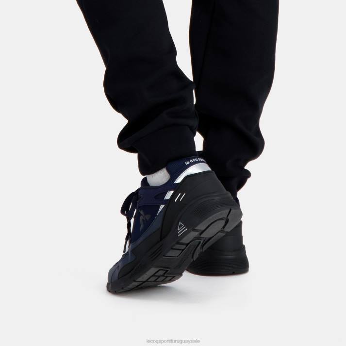 zapatos XFVP542 hombres Le Coq Sportif zapato lcs r1100 suela negra azul