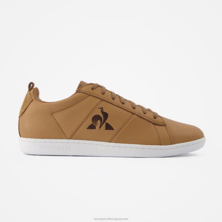 zapatos XFVP563 hombres Le Coq Sportif zapato de corteclásico artesanal marrón