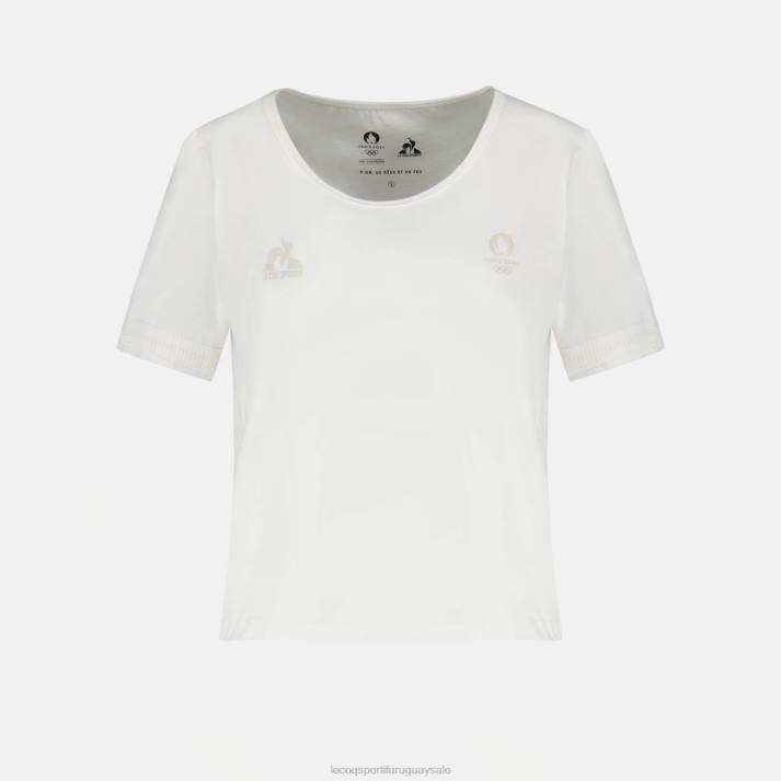 ropa XFVP341 mujer Le Coq Sportif camiseta blanca