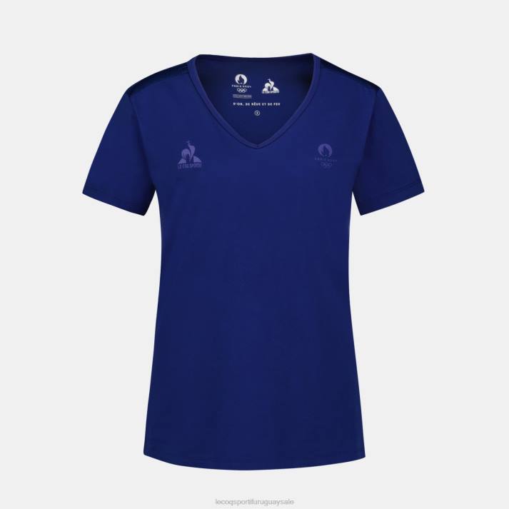 ropa XFVP342 mujer Le Coq Sportif camiseta azul