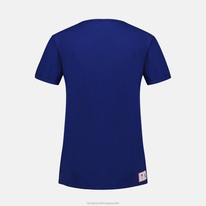 ropa XFVP342 mujer Le Coq Sportif camiseta azul