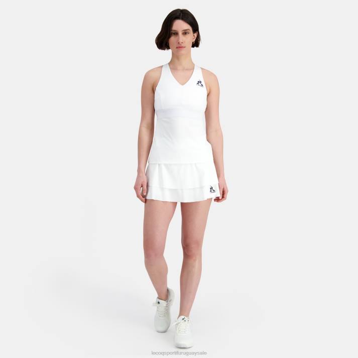ropa XFVP344 mujer Le Coq Sportif chaleco blanco