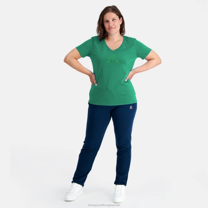 ropa XFVP347 mujer Le Coq Sportif camiseta verde