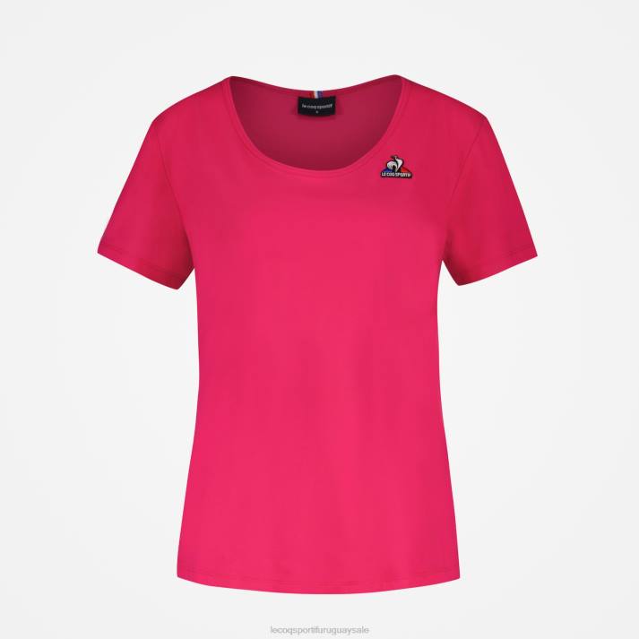 ropa XFVP348 mujer Le Coq Sportif camiseta roja