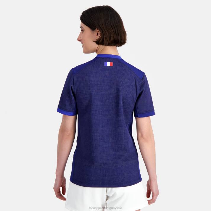 ropa XFVP349 mujer Le Coq Sportif réplica camiseta xv de france - copa del mundo de rugby 2023 azul