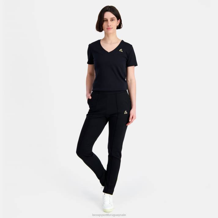 ropa XFVP351 mujer Le Coq Sportif camiseta negra
