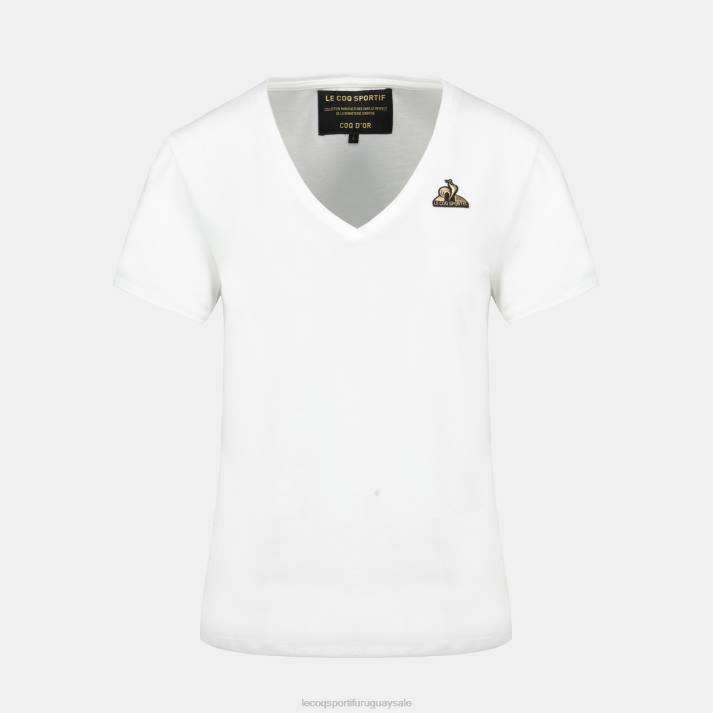 ropa XFVP352 mujer Le Coq Sportif camiseta blanca