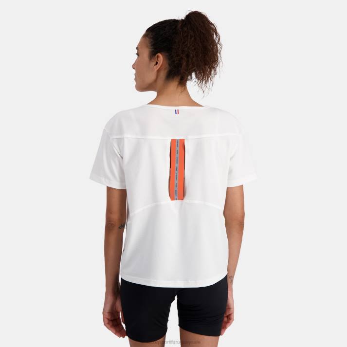 ropa XFVP353 mujer Le Coq Sportif camiseta blanca